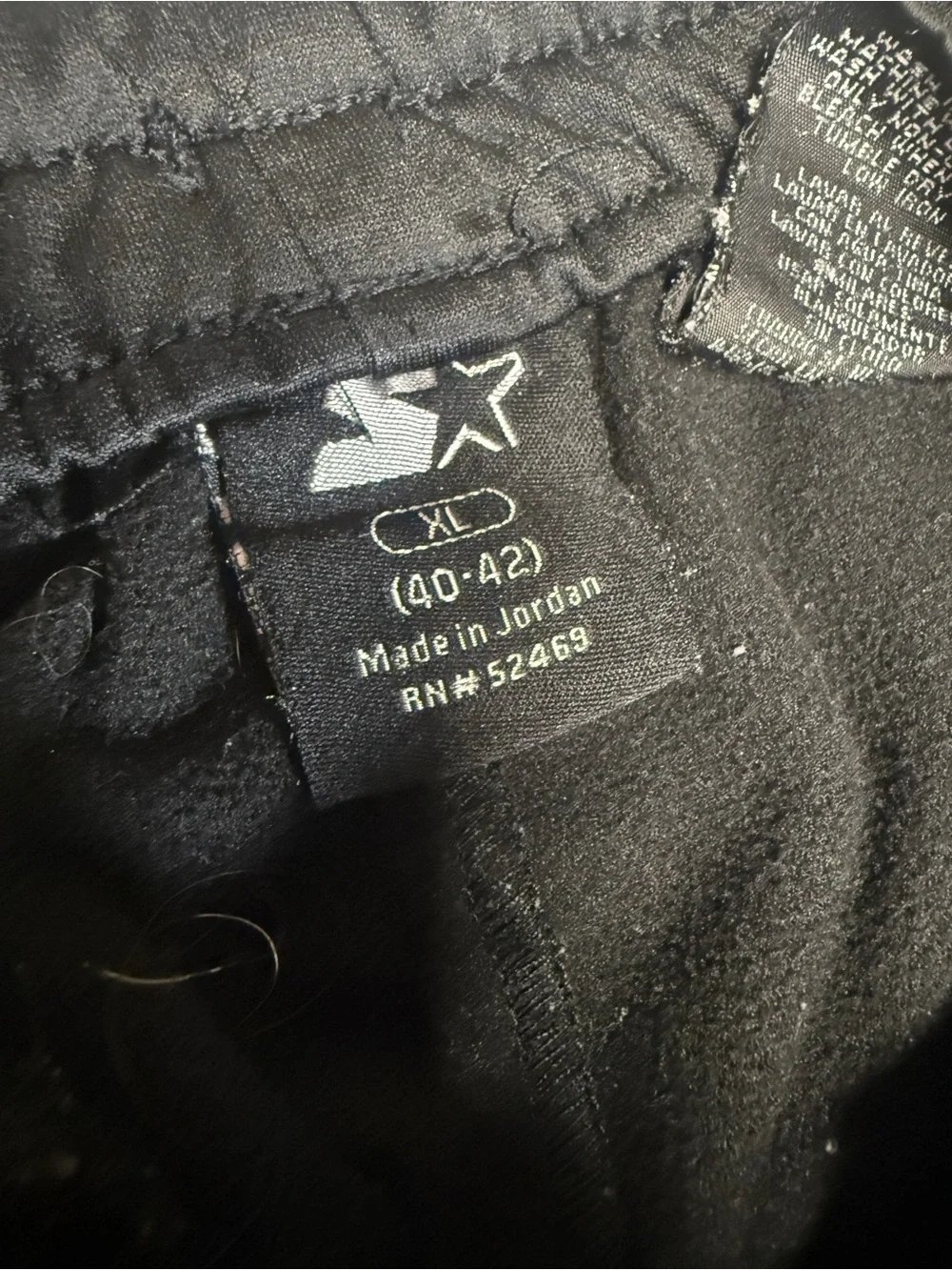 STARTER Black Sweatpants with White Logo - Picture 6 of 12